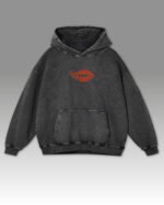 Bluza oversize z kapturem Zmysłowe usta i serca